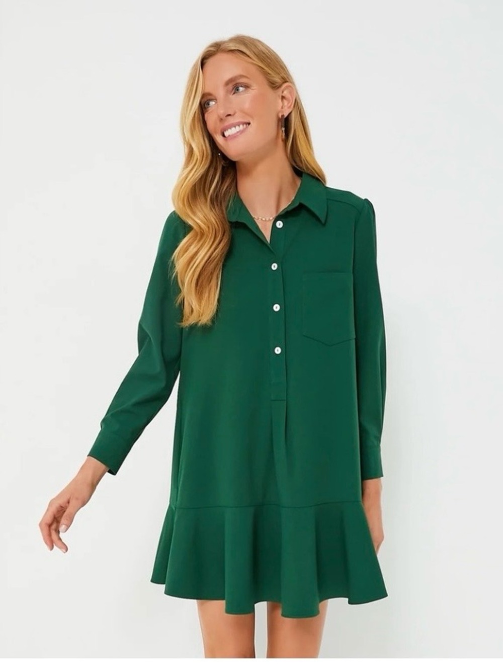 Tuckernuck Emerald Green Shirt Dress for Kids
